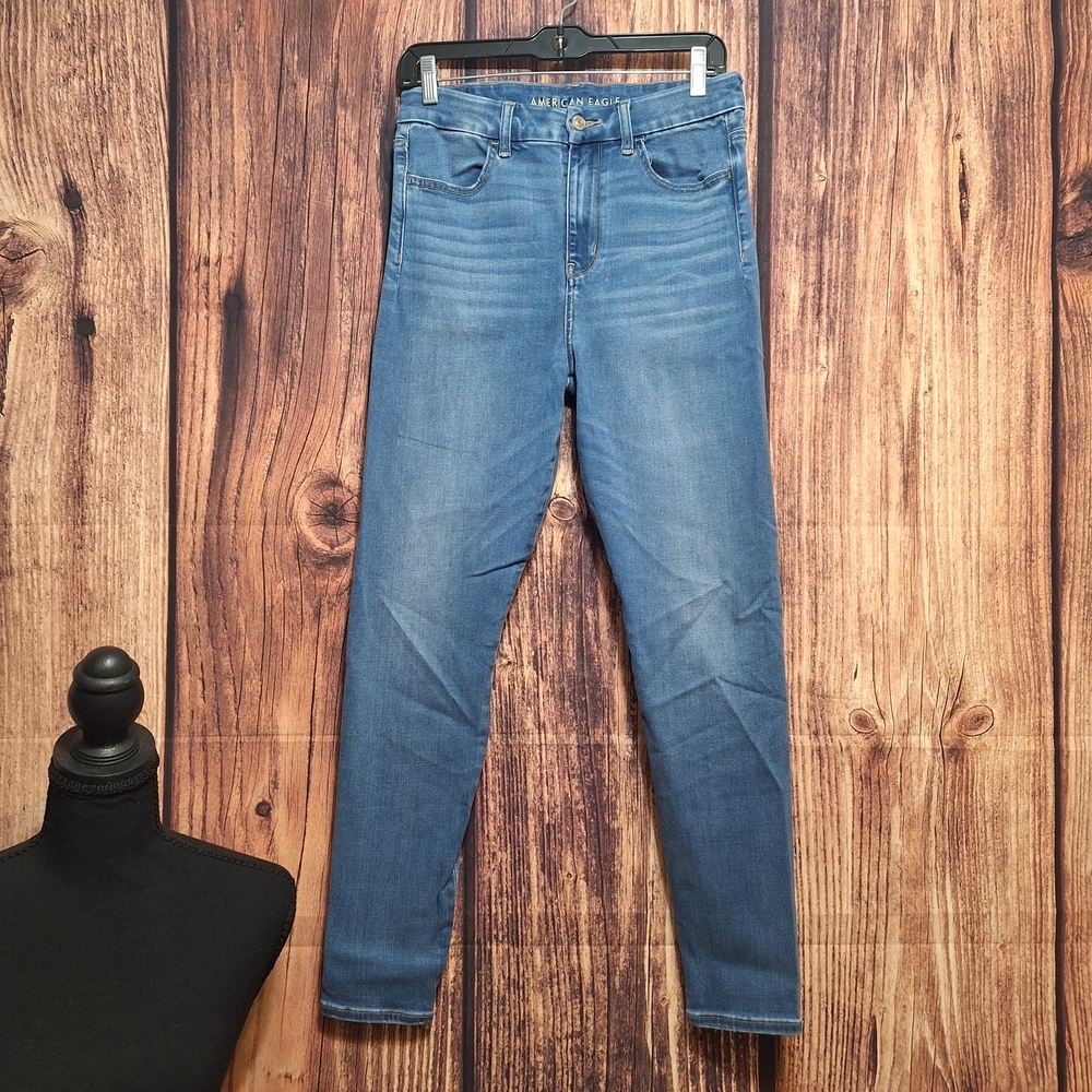 American Eagle Outfitters Denim Super High Rise Jeggings Womens Size 10.